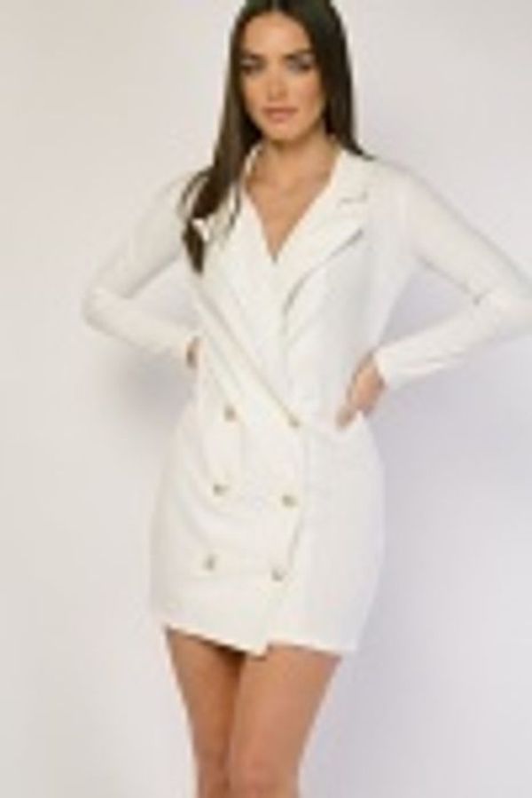 WHITE MINI BLAZER DRESS