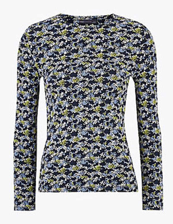 Pure Cotton Floral Regular Fit Top