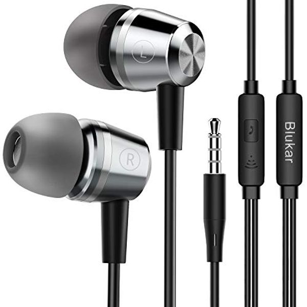 Save 29% - Blukar Earphones, In-Ear Headphones Earphones High Sensitivity Microphone – Noise Isolating, High Definition, Pure Sound for iPhone, iPad, Smartphone, MP3 Players etc.