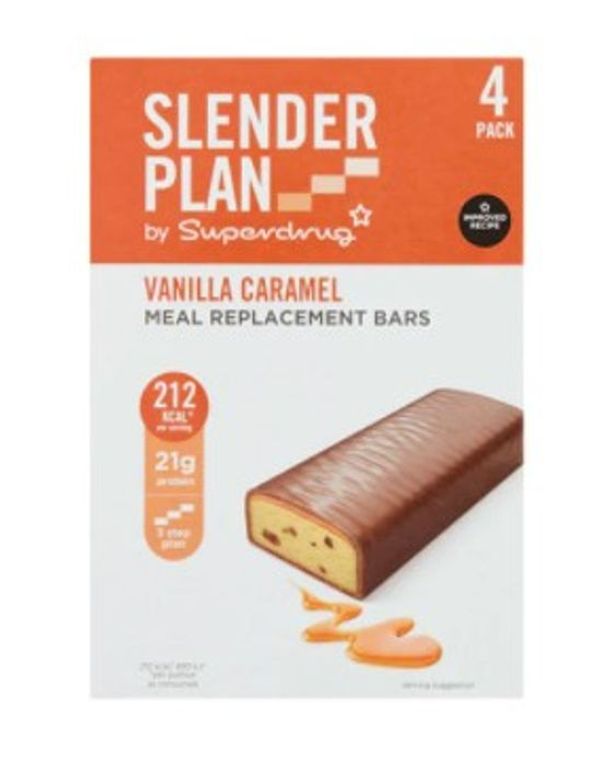 Superdrug Slenderplan Vanilla Caramel Meal Replacement Bar 4
