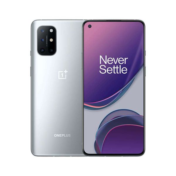 Save £29.21 - OnePlus 8T 5G 8GB RAM 128GB Storage UK SIM-Free Smartphone with Quad Camera, 65W Warp Charge and Dual SIM - Lunar Silver - 2 Year Warranty