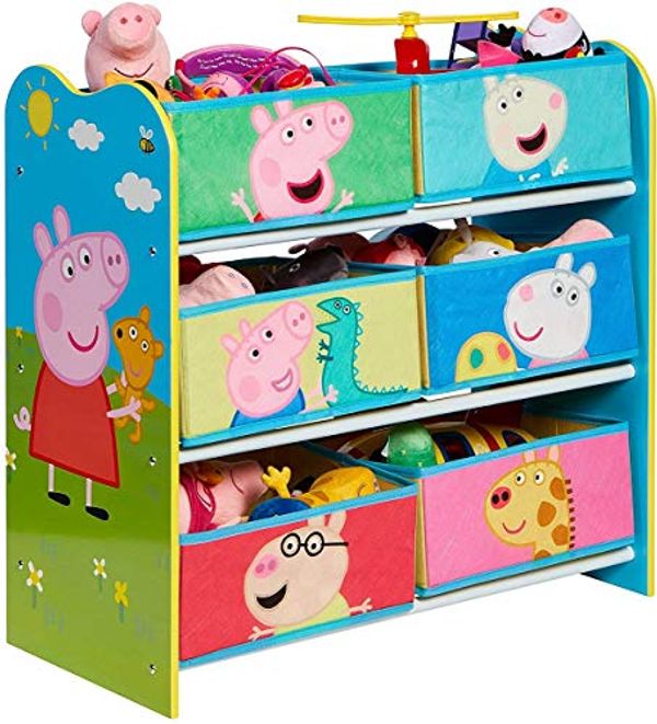 Save £4.12 - Peppa Pig Kids Toy Storage Unit, Constructed dimensions (approximate) 60cm (H) x 63.5cm (W) x 30cm (D)