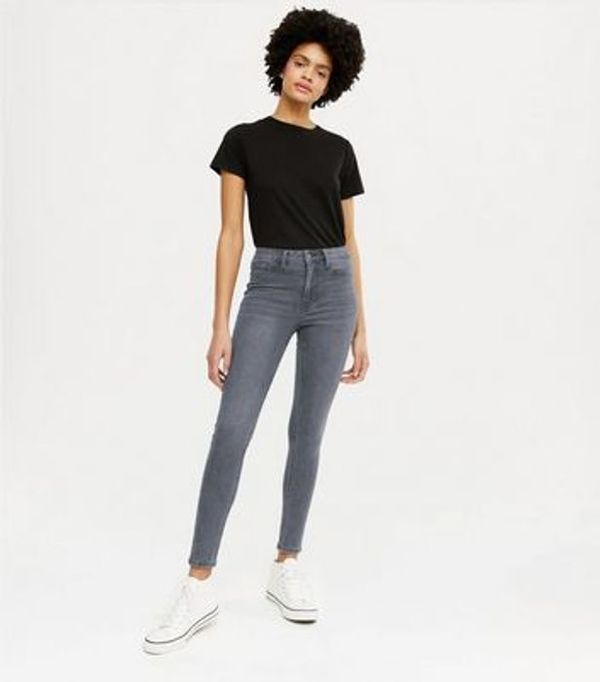 Dark Grey Mid Rise India Super Skinny Jeans