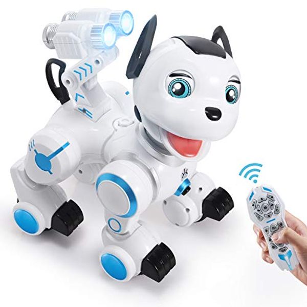 ANTAPRCIS Remote Control Robot Dog Toy - RC Interactive Intelligent Walking Dancing Programmable Robot Gift for Kids