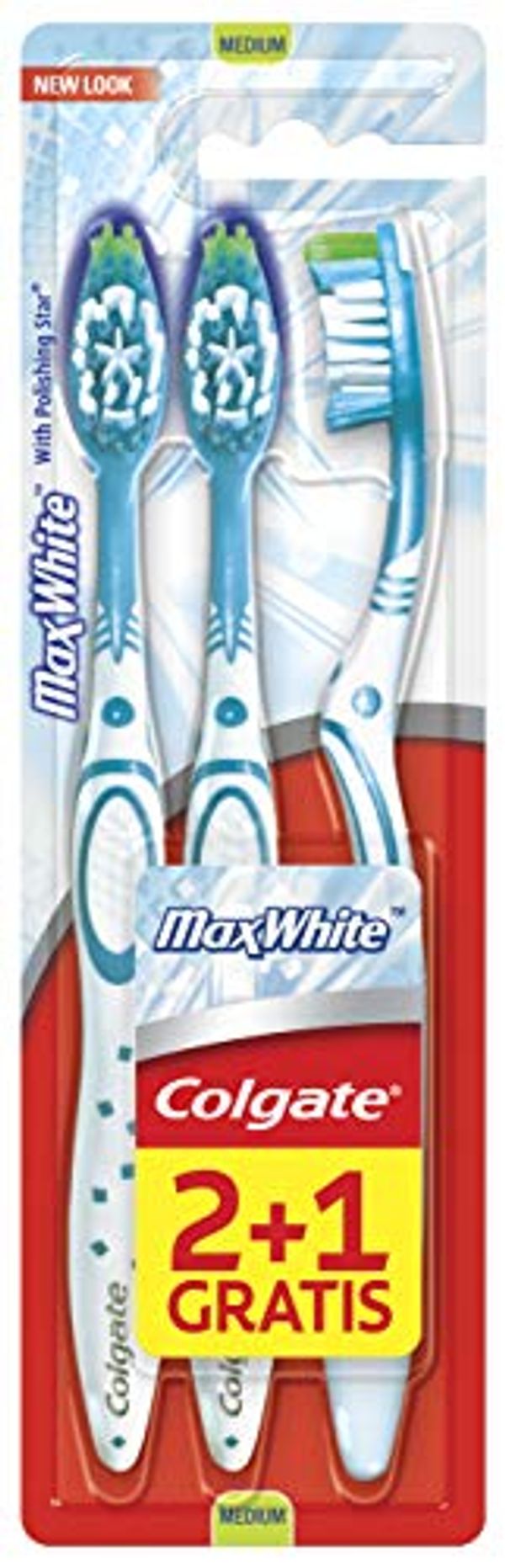 HALF PRICE! Colgate Max White Medium Toothbrush x3