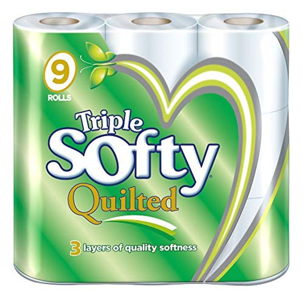 Triple Softy 3-Ply Toilet Rolls, White - 45 Toilet Rolls SW39WA