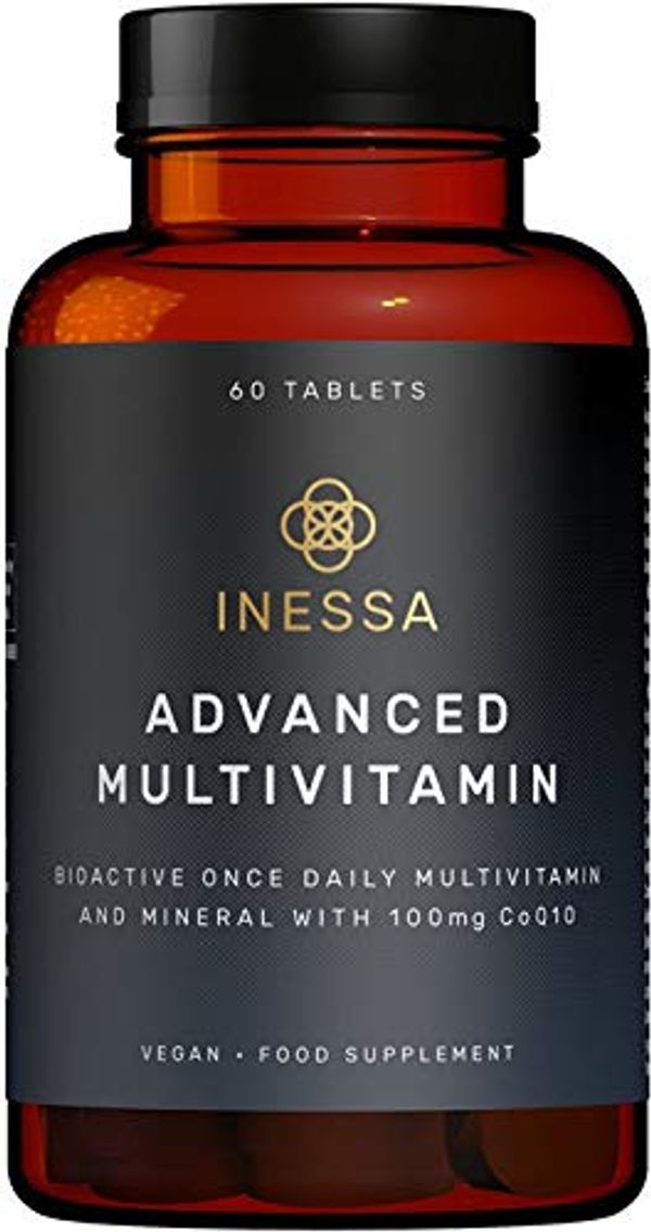 Multivitamin with CoQ10 100mg, Vitamin D3 2000 IU, K2 100mcg, B Complex, Vitamins A 800mcg, Folic Acid as 5-MTHF 400mcg, Zinc 20mg and Lutein in their most absorbable forms at optimal levels based on research based evidence