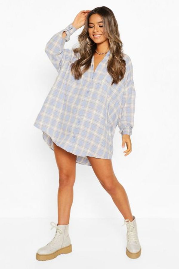 Petite Oversize Check Dress