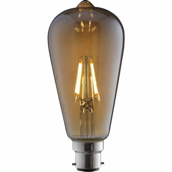 TCP 1 pack Bayonet B22/BC LED 4W 380 Lumens ST64 Vintage Filament Light Bulb