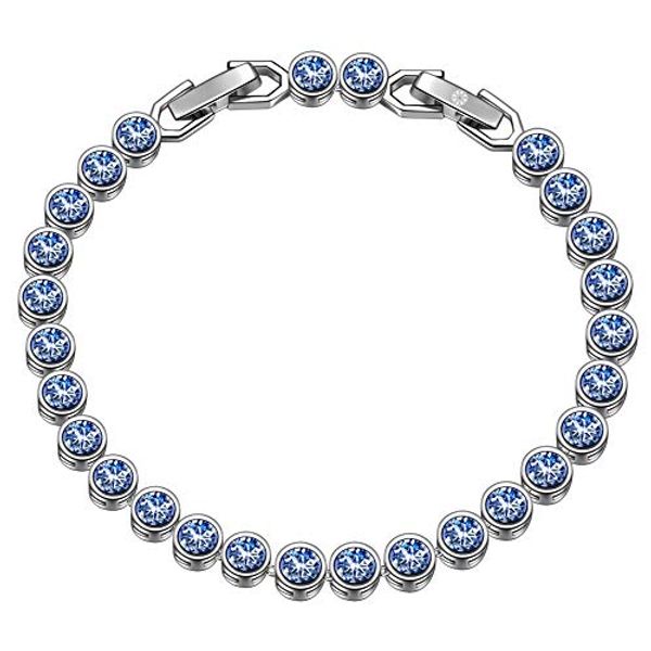 Save 44% - Susan Y Mothers Day Women Bracelets Gifts, Ocean Dream Tennis Bracelet Women Jewellery, Crystals Bracelets, Patent Design, Elegant Jewellery Gift Box, Gifts for Mom Women Girls