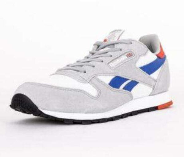 Junior Reebok Classic White/Gre/Cobalt/Red Leather Trainers (TGF53) RRP £44.99