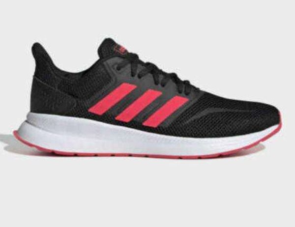 Womens Adidas Run Falcon Black/Pink Trainers (CMF12) RRP £44.99