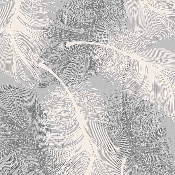 Superfresco Colours Feather Motif Wallpaper Grey
