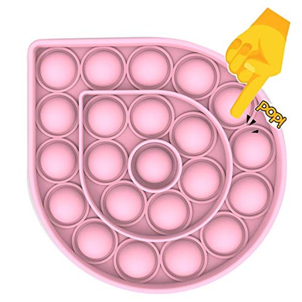 Save 40% - Autoau pop pop Bubble Sensory Fidget Toy, Stress Reliever Silicone Stress Reliever Toy,Squeeze Sensory Toy, Relieve Stress, Help Restore Emotions (Water drop pink)