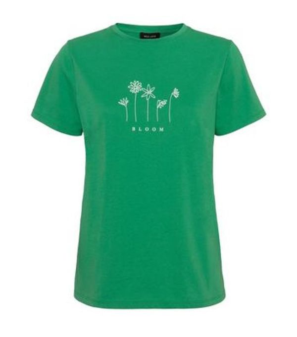 Save 78% - Green Bloom Floral Slogan T-Shirt