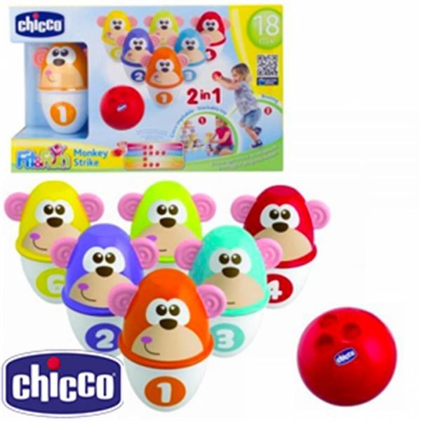 Save 40% - Chicco Fit & Fun Monkey Strike Bowling Set