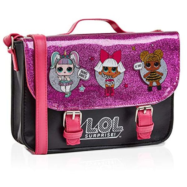 Save 21% - L.O.L. Surprise ! LOL Dolls Handbag For Girls Featuring Glitterati Doll Unicorn, Diva, Queen Bee | Black & Pink Kids Handbag Crossbody | Children Cross Body Bag | Fashion Shoulder Bags For Kids