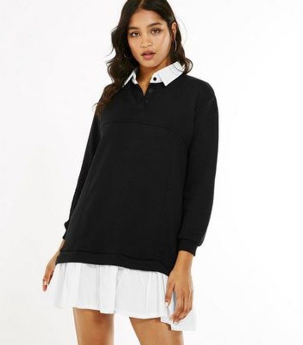 HALF PRICE! Cameo Rose Black 2 in 1 Sweatshirt Dress