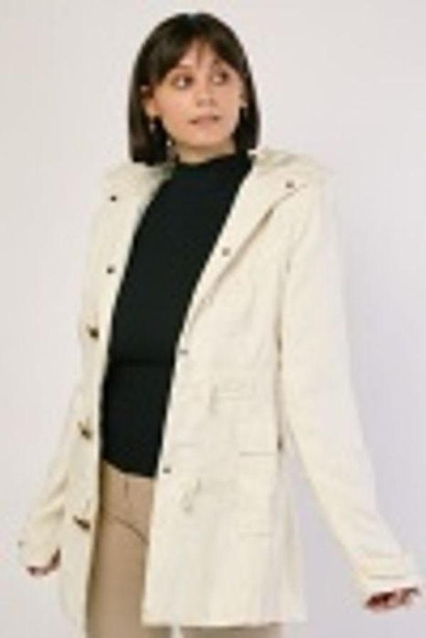 TOGGLE FASTENING HOODED DUFFLE COAT