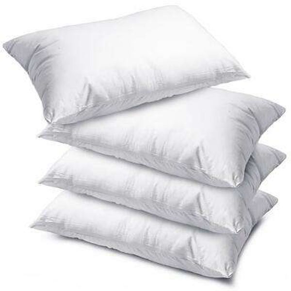4 X Luxury Deluxe Pillows - Super Bounce Back Pillows Hollow Fibre Filled Pillow