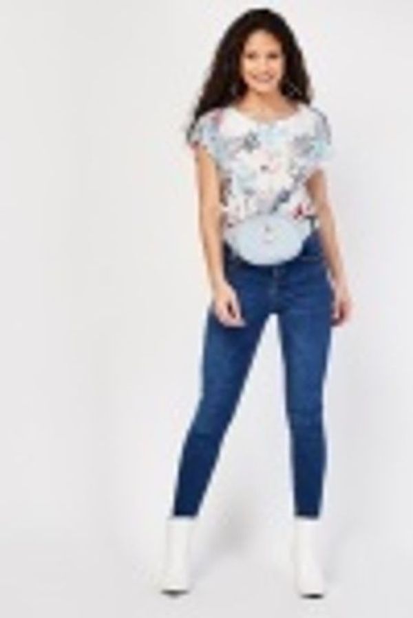 LOW WAIST DENIM BLUE JEANS