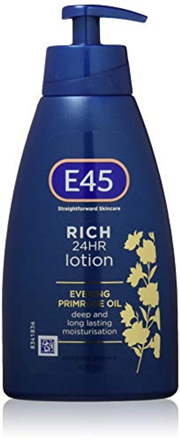 Save 34% - E45 Rich 24 Hours Moisturising Lotion 400 ml, Total 2 Litre, Pack of 5