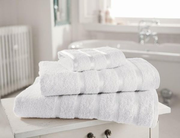 Gaveno Cavailia Egyptian Cotton Thick Absorbent 500 GSM Kensington Hand Towel [ Pack of 4-White