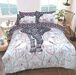 Sleepdown Elephant Mandala Purple Bed Reversable Quilt Duvet Cover Set