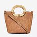 Dorothy Perkins - Brown Raffia Handle Bucket Bag