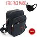 Unisex Messenger Bag Crossbody Shoulder Utility Travel Work Bag Black Waterproof