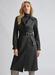 Dorothy Perkins Womens Black Suedette D Ring Mac Trench Coat Outerwear Top