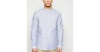 Save 44% - Pale Blue Long Sleeve Grandad Oxford Shirt