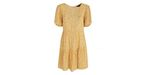 Save 52% - Mustard Floral Puff Sleeve Smock Dress