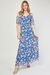 Printed Cold Shoulder Maxi Dress