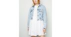 HALF PRICE! Pale Blue Cropped Denim Jacket