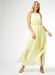 Save 70% - Dorothy Perkins Womens Yellow Tie Neck Maxi Skater Dress Sleeveless Tie Neck