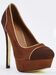 BROWN SUEDETTE HIGH HEELS