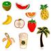 Save 25% - Mystery Pins 10 Pcs Food Cute Enamel Pins Set Metal Cool Badges Pack Fruit