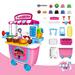 GizmoVine Toy Food Ice Cream Cart, Toy Shopping Trolley for Children Age 2 3 4 5 Pretend Ice Cream Toys for Kids 31pcs