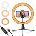 Save £2.00 - Ultexon LED Ring Light 10" with Tripod Stand and Flexible Phone Holder for YouTube Video & Streaming, Desk Makeup Ring Light Dimmable for Phone, Selfie with 3 Light Modes & 10 Brightness Level(10")