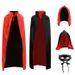 ADULT HOODED LONG CLOAK ROPE HALLOWEEN FANCY DRESS COSTUME CAPE FACE MASK SET UK