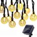 Save 32% - Qedertek Solar Christmas Fairy Lights, Outdoor 50 LED Solar String Lights, Waterproof 8 Modes Crystal Ball String Lights for Xmas Tree, Party, Home, Gazebo, Patio, Christmas Decorations (Warm White)