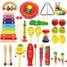 Save £3.91 - Vykor Children’s Wooden Musical Toys, Percussion Instrument Suits, Give Away Musical Instrument Set Backpack,Educational Toys For Preschool Children‘s & Kids' Holiday/Birthday Gifts