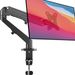 PUTORSEN® PC Monitor Arm - Steel Ergonomic Gas Powered Height-Assisted Full Motion Single Arm Desktop Clamp Mount for 17–27” Screens Adjustable Tilt Swivel VESA 75 to 100mm Weight 2kg to 6.5kg