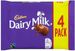 HALF PRICE! Cadbury Dairy Milk Chocolate Bar Multipack, 4 x 36g