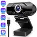 Save £3.00 - toyuugo Webcam Built-in Microphone, 1080P HD Webcam USB2.0 Web Camera Desktop & Laptop Webcam for Online Teaching, Live Broadcast, Video Conference, Video Chat, Intelligent TV External Devices