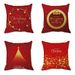 YueLove 4PCS Pillowcase Print Throw Pillow Case Decorative Square, Christmas Theme Cushion Cover, Snowflake Pillow Case, Christmas Pillow Case, Christmas Cushion Cover, Christmas Sofa Pillow Case