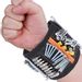 Rovtop Magnetic Wristband with 15 Powerful Magnets Magnetic Tool Wristband Tool Belt for Holding Tools, Screws, Nails, Bolts, Drill Bits and Small Tools, Special Gift for DIY Handyman,Men, Women