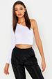 Off Shoulder White Crop Top