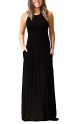 PCEAIIH Women's Casual Sleeveless/Long Sleeve Maxi Dress Loose Long Dresses with Pockets
